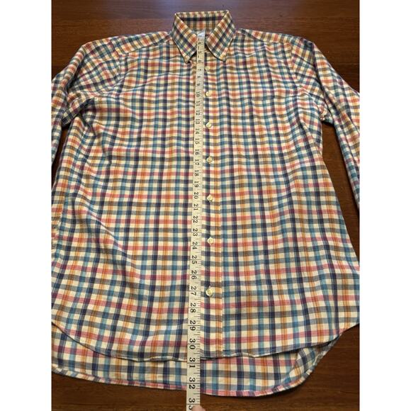 Medium Gitman Bros Colorful Checkered Soft Cotton long Sleeve Button Up Shirt - Picture 6 of 10